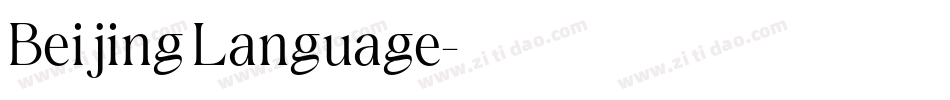 Beijing Language字体转换